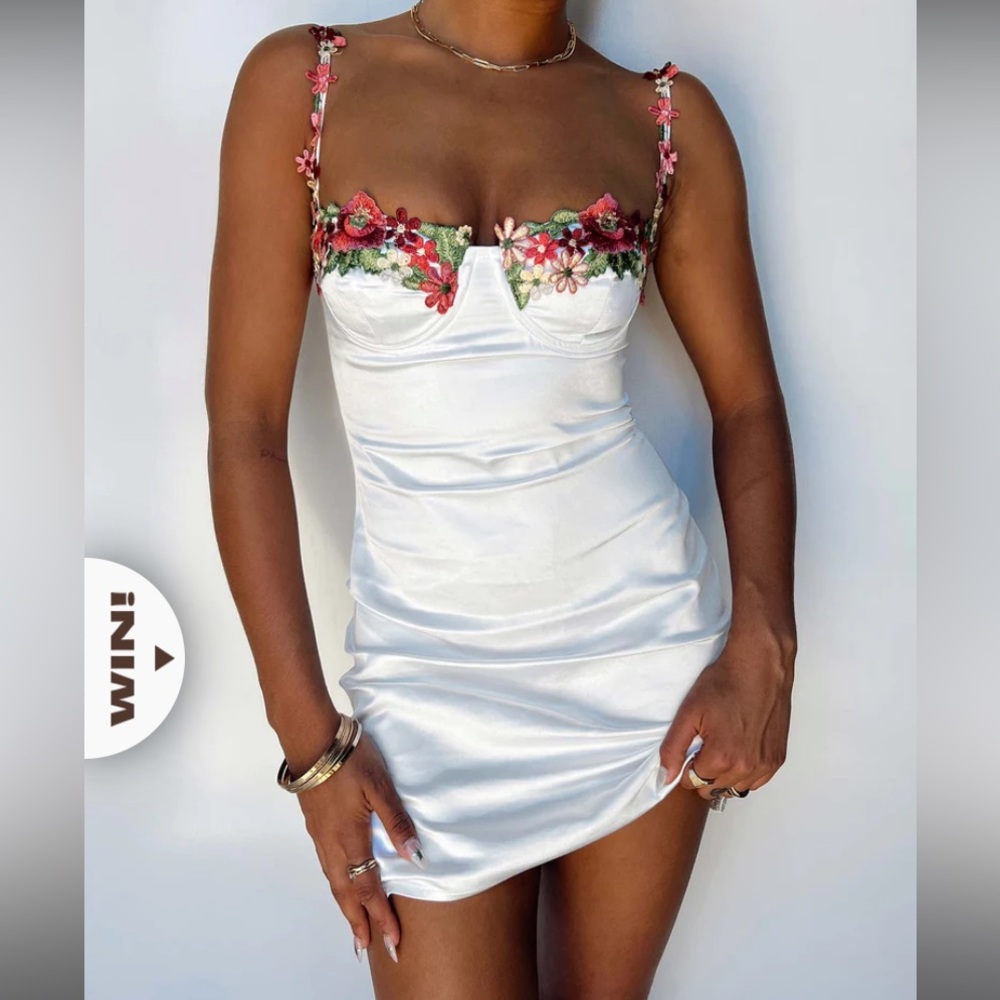 Princess Polly Kenzie Mini Dress White NWT